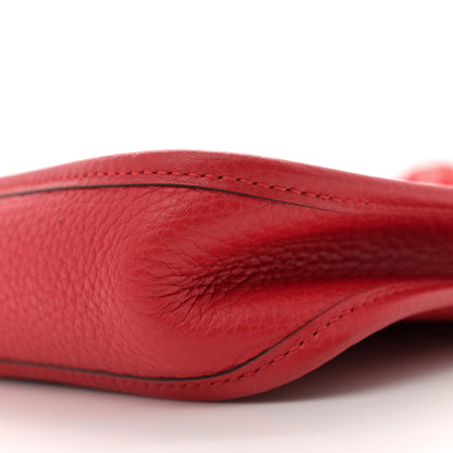 Hermes Taurillon Clemence Evelyne TPM Rouge Casaque 10 of 12