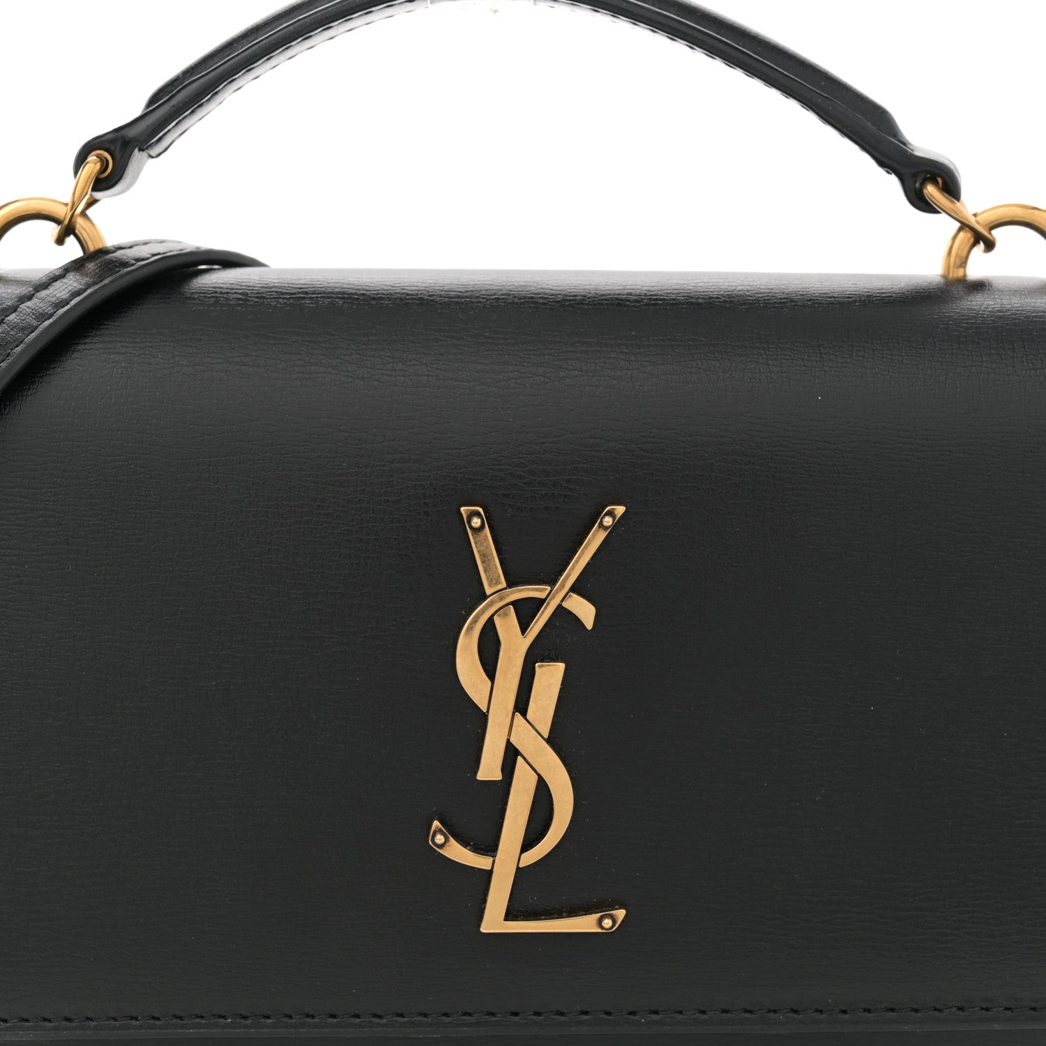 Saint Laurent Calfskin Monogram Sunset Chain Wallet Black 8 of 11
