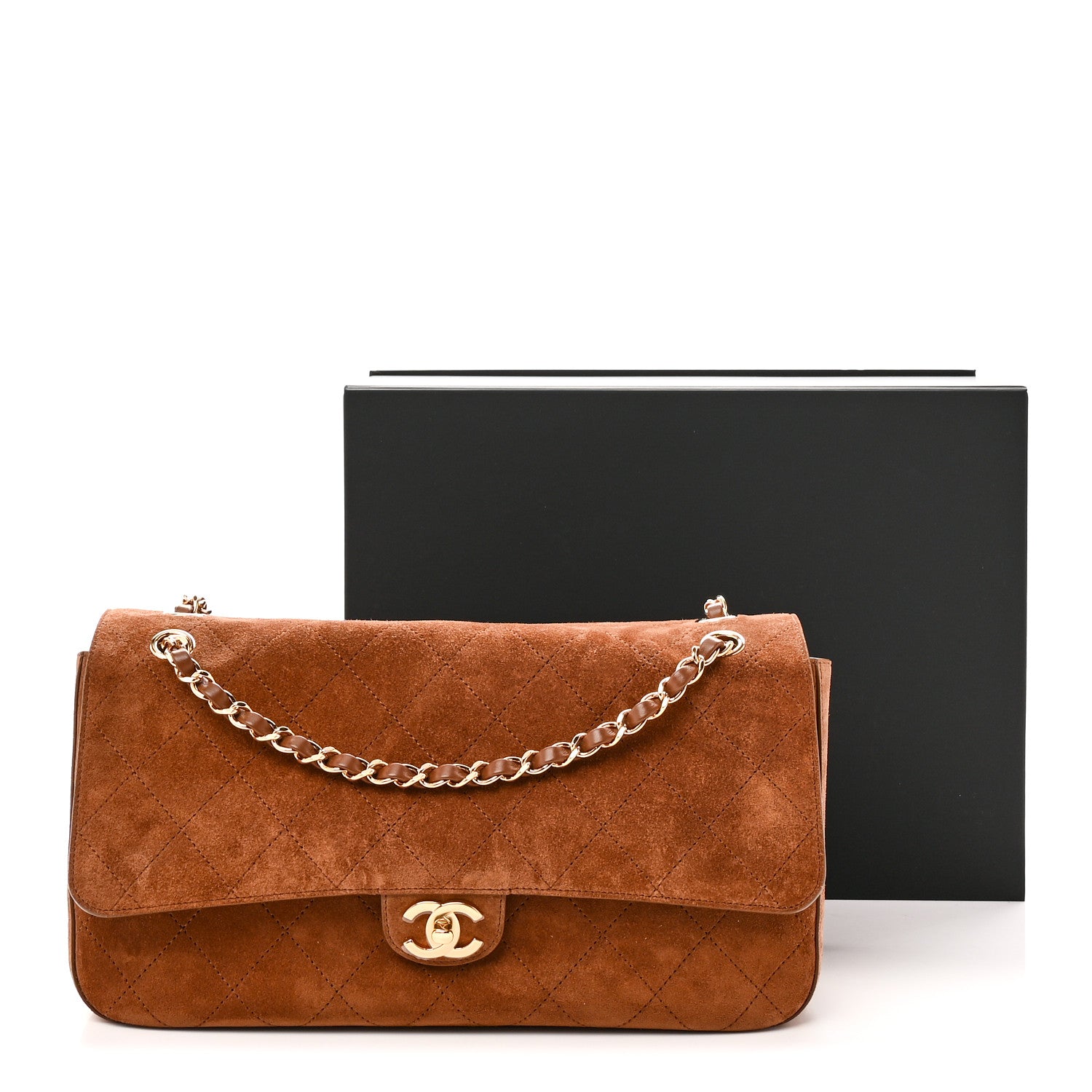 Chanel Suede Calfskin Small Souplissimo Maxi Flap Camel 11 of 11