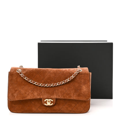 Chanel Suede Calfskin Small Souplissimo Maxi Flap Camel 11 of 11