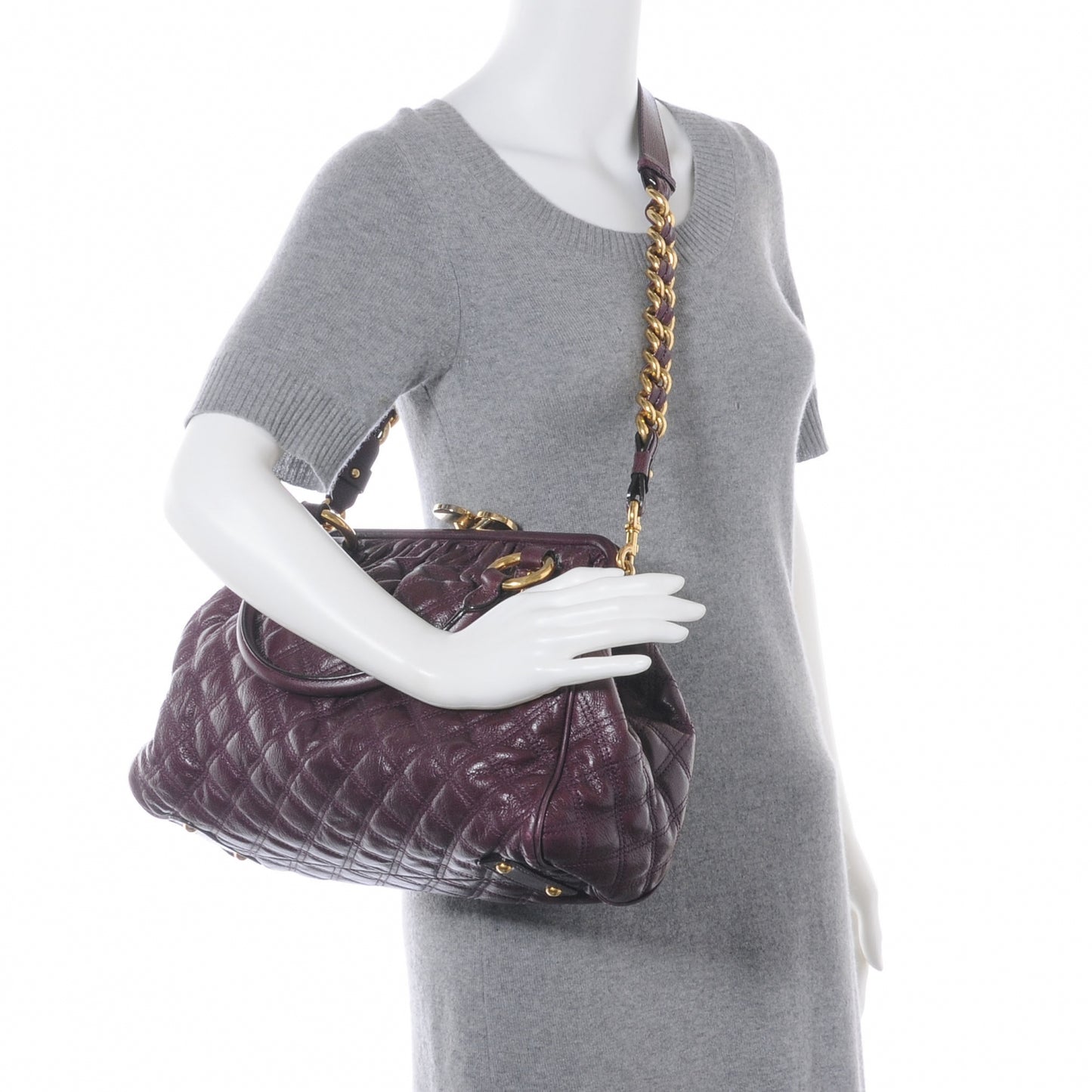 Quilted Leather Stam Purple