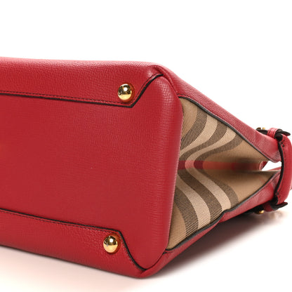 Burberry Derby Calfskin House Check Medium Banner Tote Russet Red 9 of 9