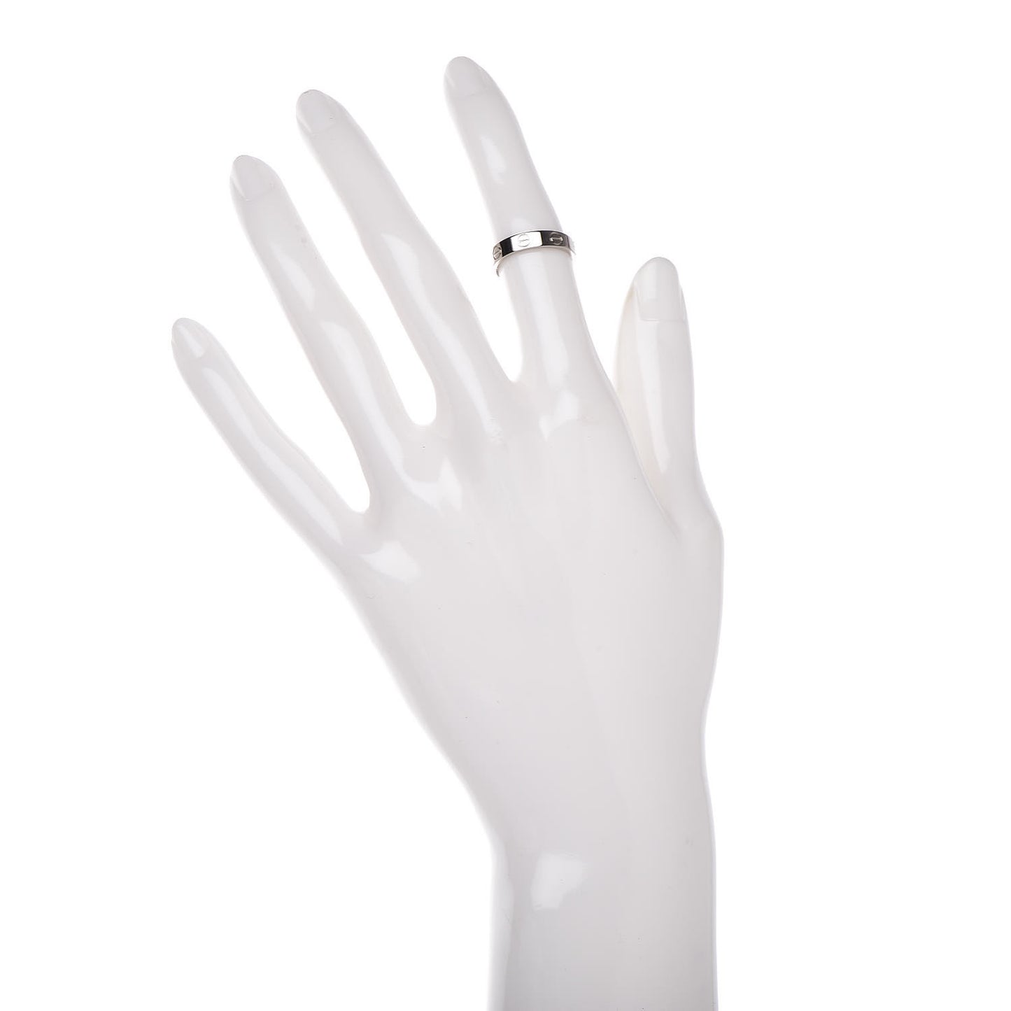 18K White Gold 3.5mm LOVE Wedding Band Ring 48 4.5