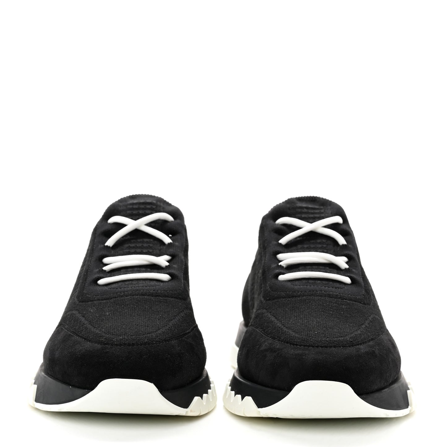 Technical Canvas Calfskin Goatskin Womens Addict Sneakers 39 Black White