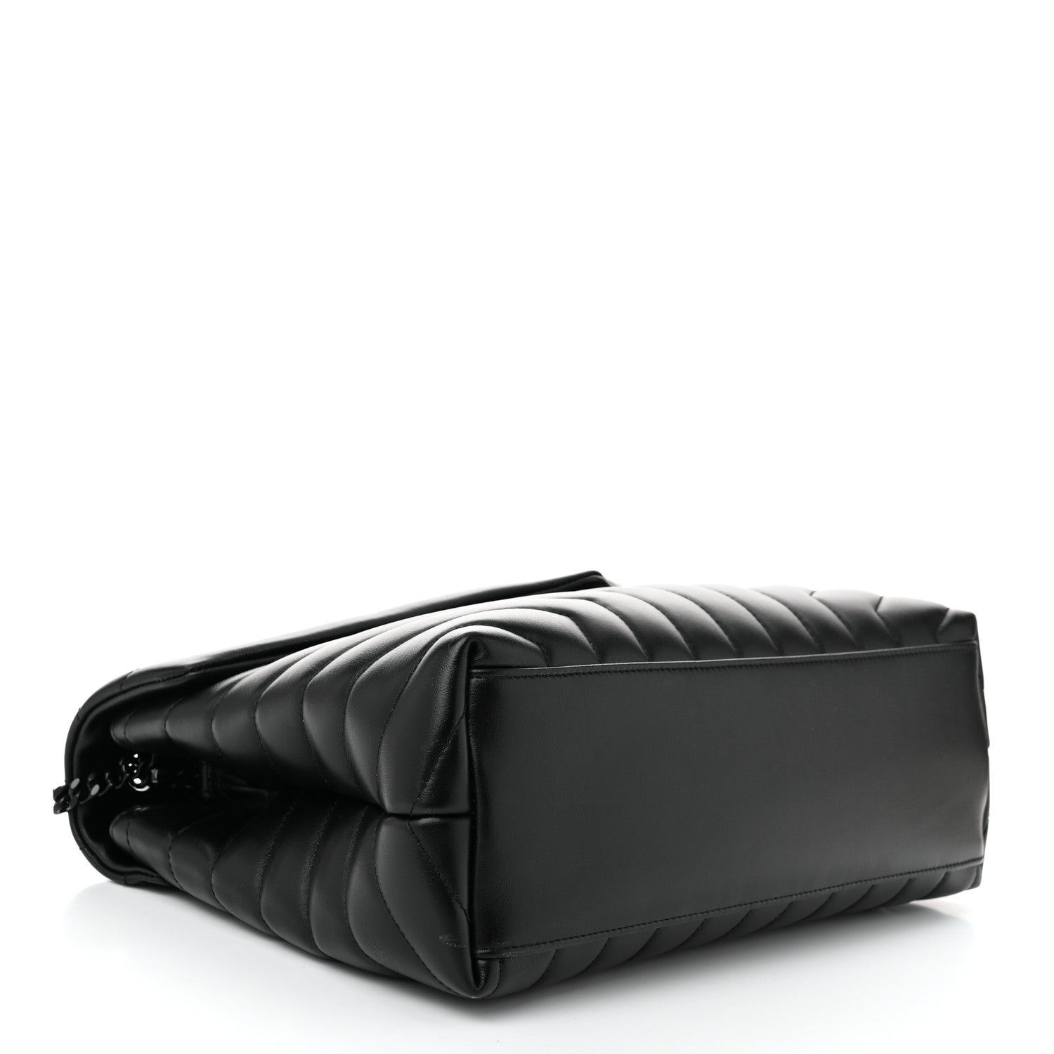 Saint Laurent Calfskin Y Quilted Monogram Monochrome Medium Loulou Chain Satchel Black 4 of 10