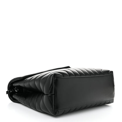 Saint Laurent Calfskin Y Quilted Monogram Monochrome Medium Loulou Chain Satchel Black 4 of 10