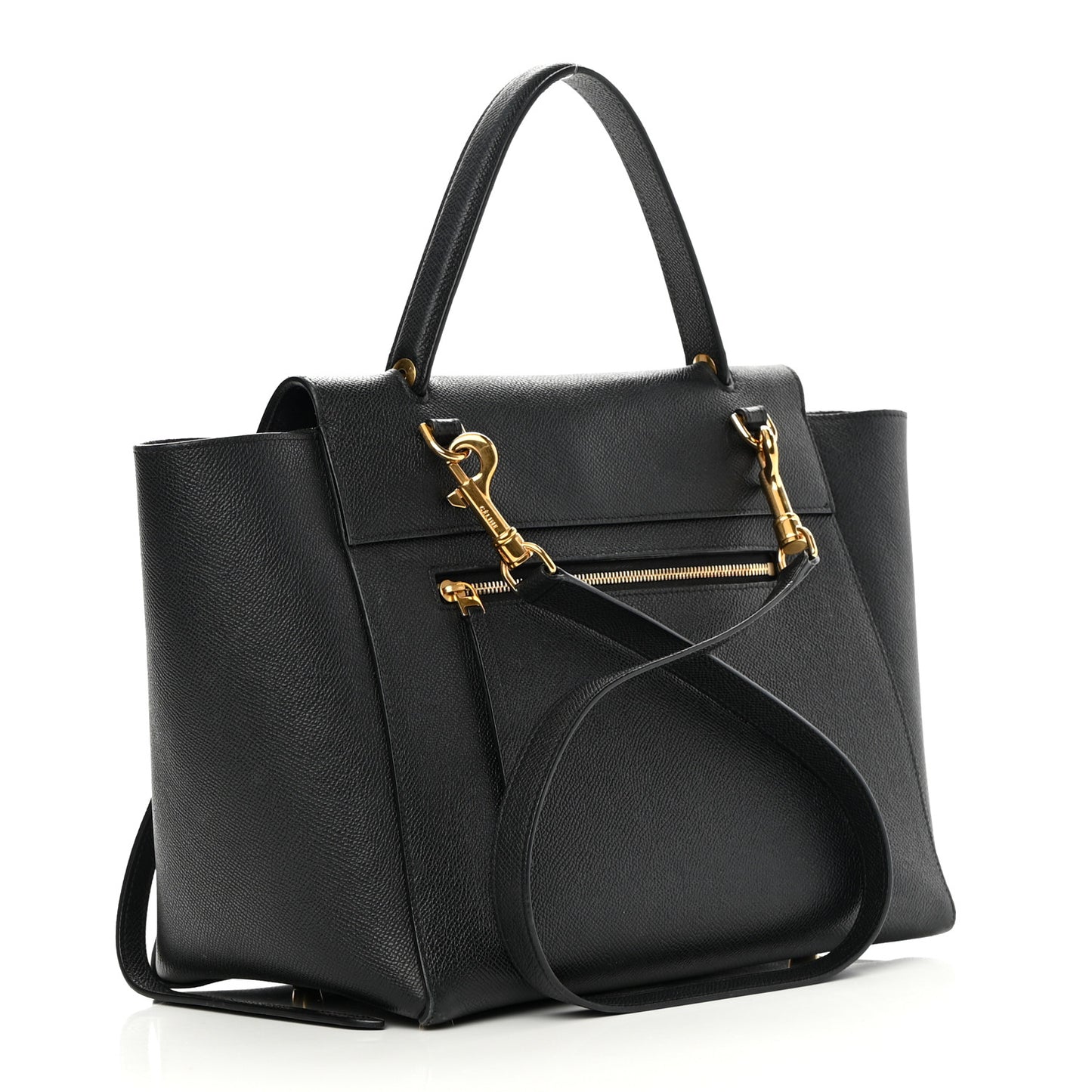 Grained Calfskin Mini Belt Bag Black