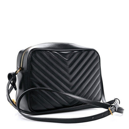 Saint Laurent Calfskin Matelasse Monogram Lou Camera Bag Black 3 of 12