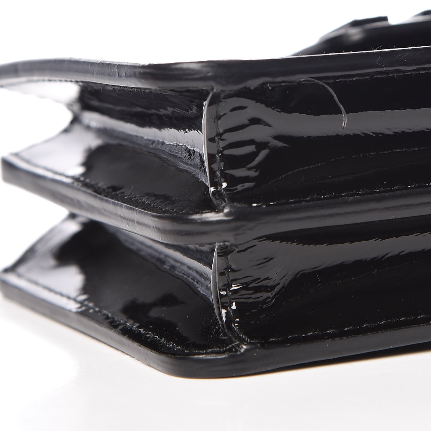 Miu Miu Vernice Crystal Logo Mini Crossbody Black 8 of 10