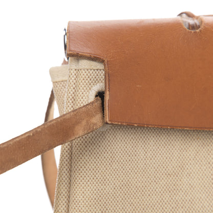 Hermes Toile Vache Calfskin Herbag 30 PM Natural 15 of 21