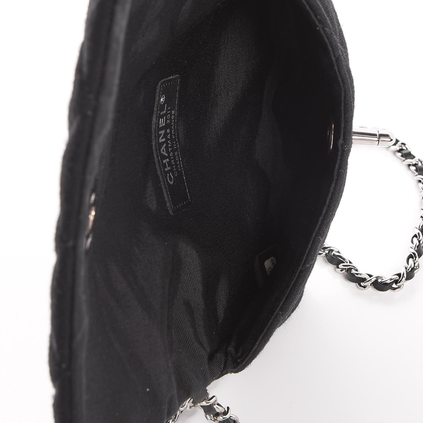 Jersey Quilted Mini Flap Black
