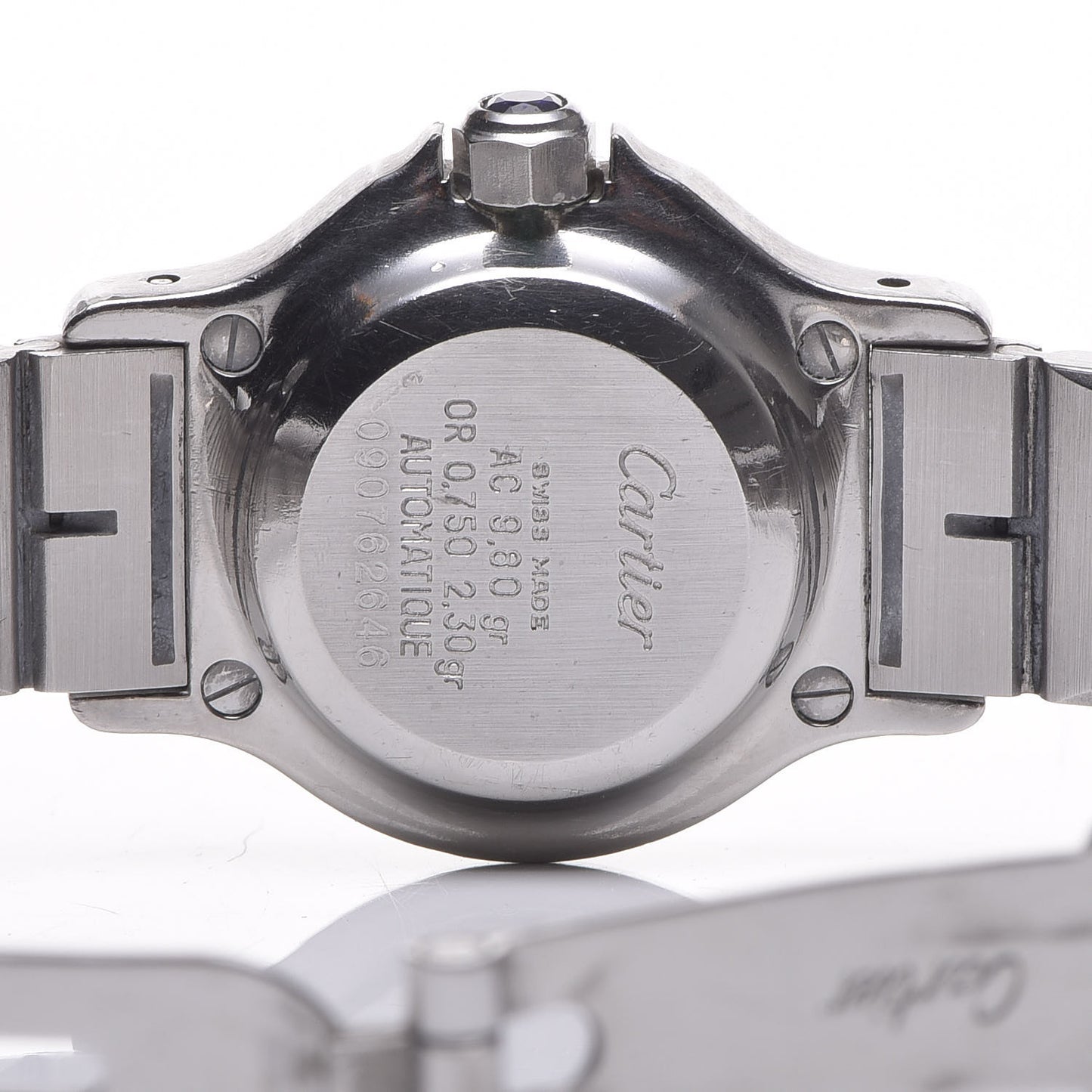 Stainless Steel 18K Yellow Gold 25mm Santos Octagon Automatic Watch