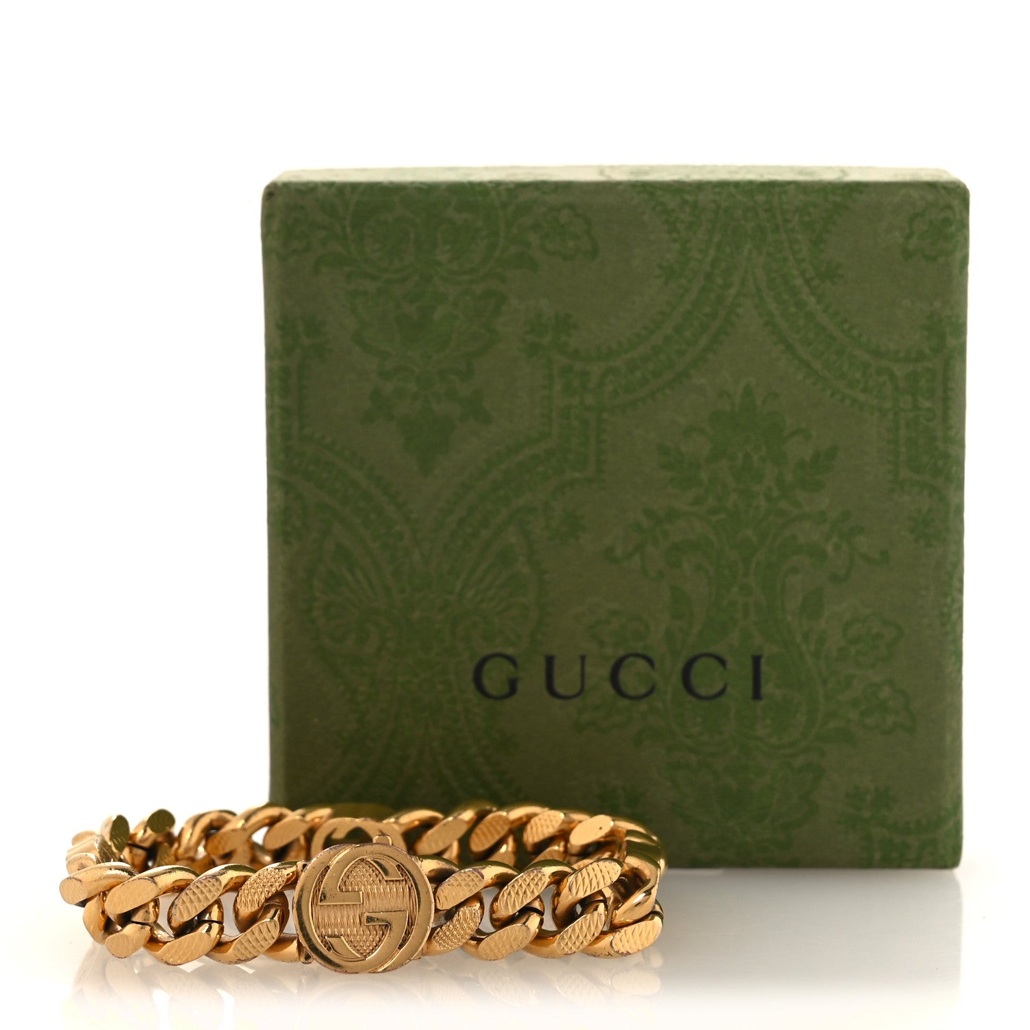 Gucci Interlocking G Curb Chain Bracelet S Gold 1832831 – FASHIONPHILE