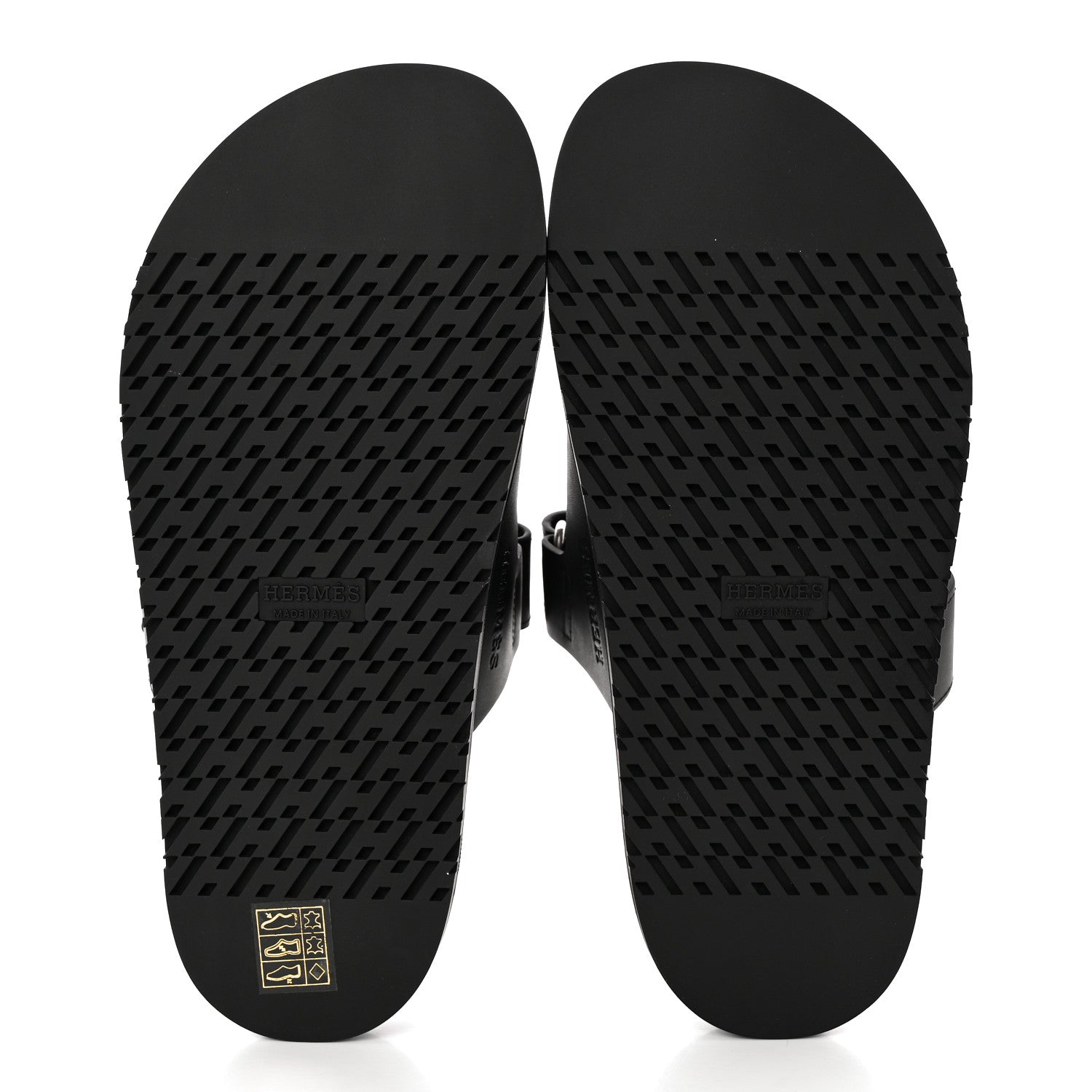 Hermes Calfskin Womens Chypre Sandals 37.5 Black 5 of 9