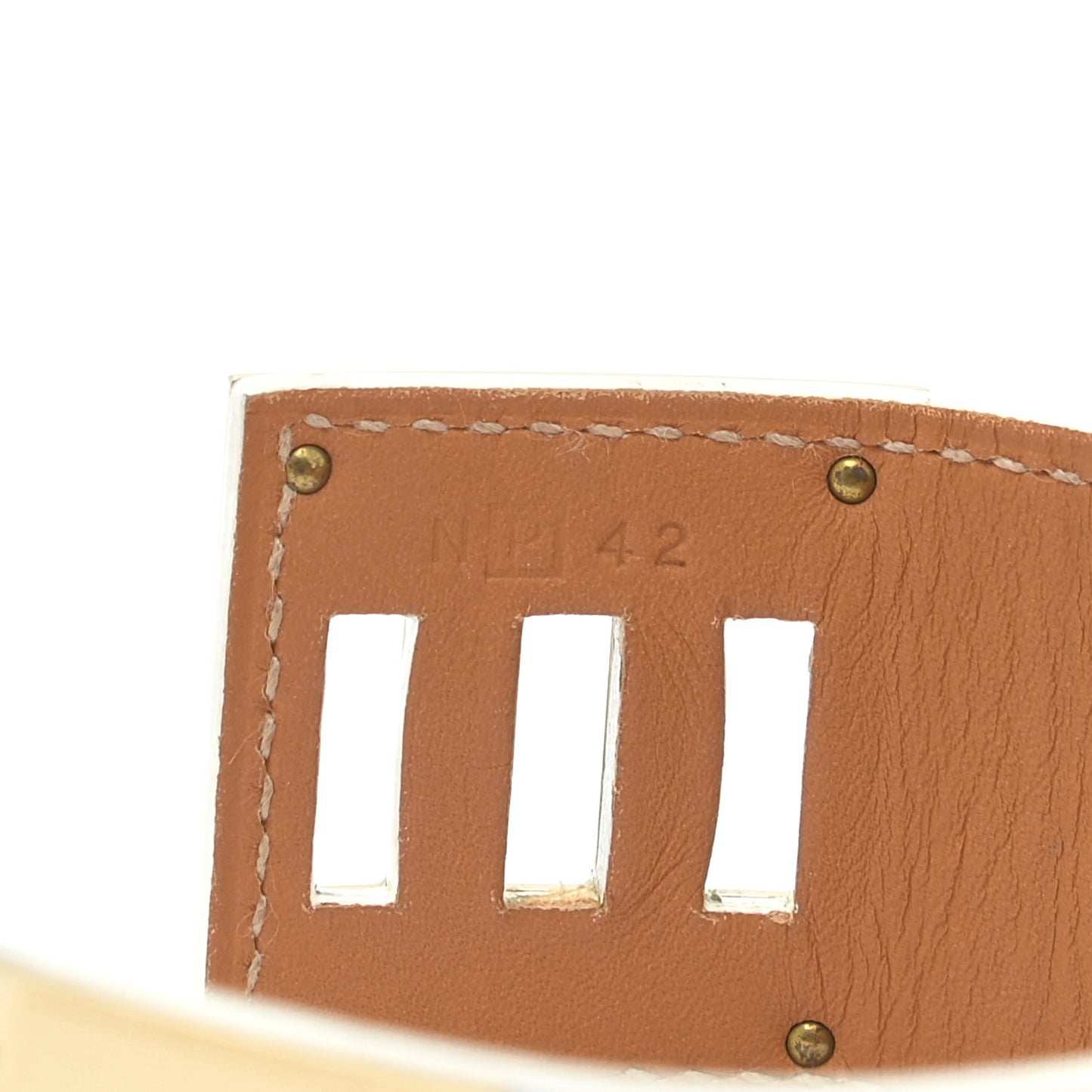Epsom Kelly Dog Bracelet White