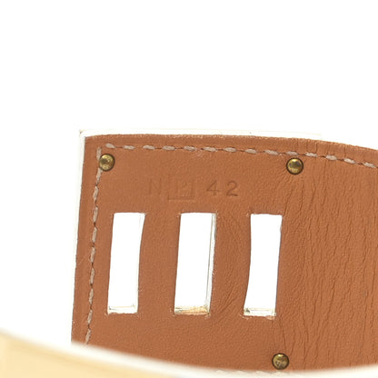 Hermes Epsom Kelly Dog Bracelet White 5 of 10