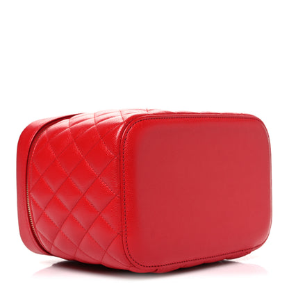 Chanel Caviar Quilted Large Vanity Pouch Red 4 of 7