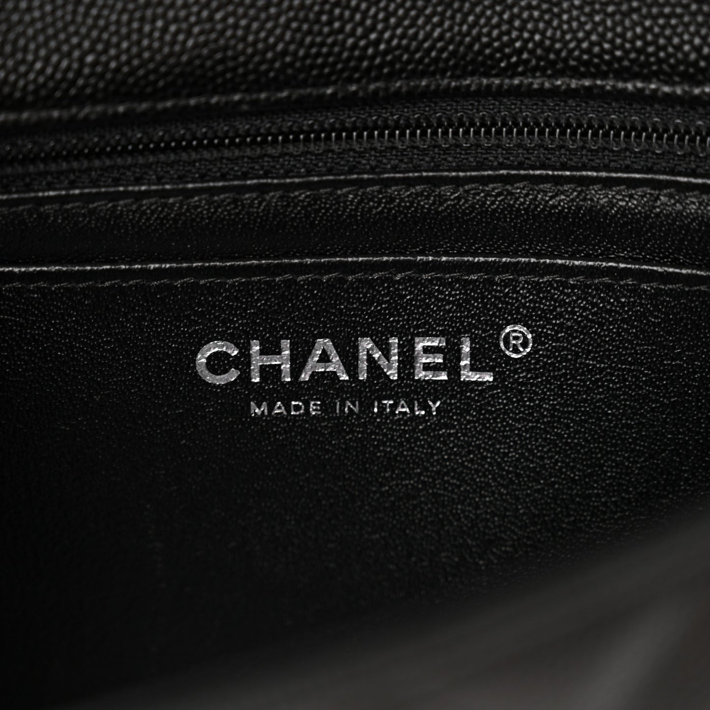 Caviar Quilted Mini Rectangular Flap Black