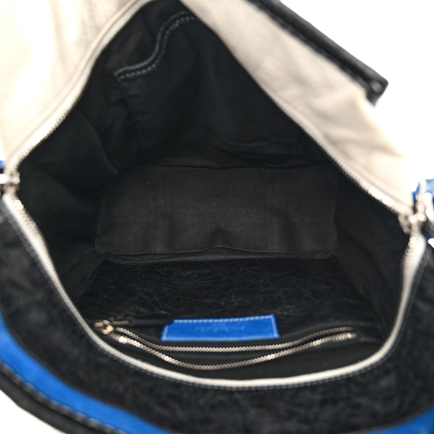 Balenciaga Agneau Arena Multicolore S Bazar Shopper Tote Bleu White Black 5 of 12