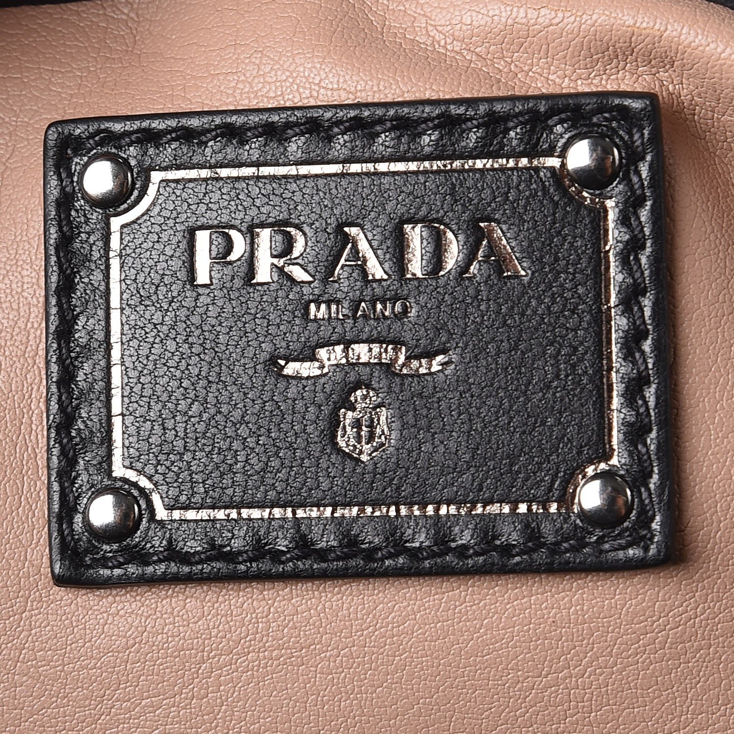 Prada Vernice Crocodile Pattina Sottospalla Shoulder Bag Black Lilla 6 of 9