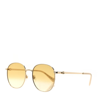 Gucci Metal Round Frame Sunglasses GG01142S Gold 1 of 7