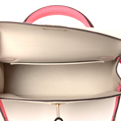 Hermes Epsom Horseshoe Mini Kelly Sellier 20 Craie Rose Azalee 5 of 10
