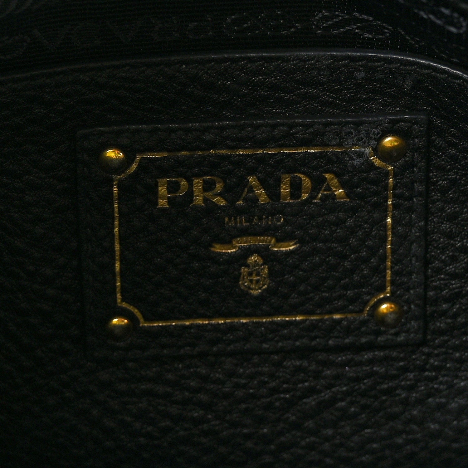 Prada Vitello Daino Tote Black 6 of 10