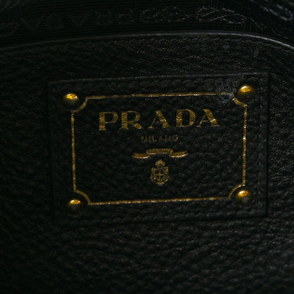 Prada Vitello Daino Tote Black 6 of 10