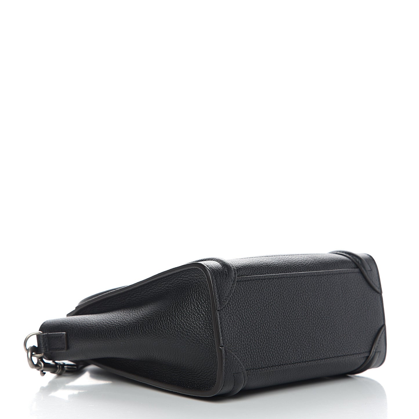 Drummed Calfskin Nano Luggage Black