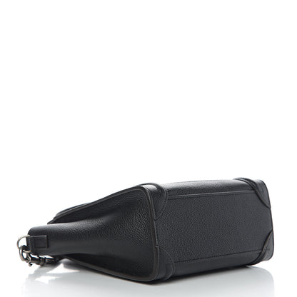 Celine Drummed Calfskin Nano Luggage Black 3 of 8