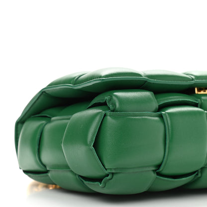 Bottega Veneta Lambskin Maxi Intreccio Padded Chain Cassette Crossbody Bag Racing Green 7 of 9