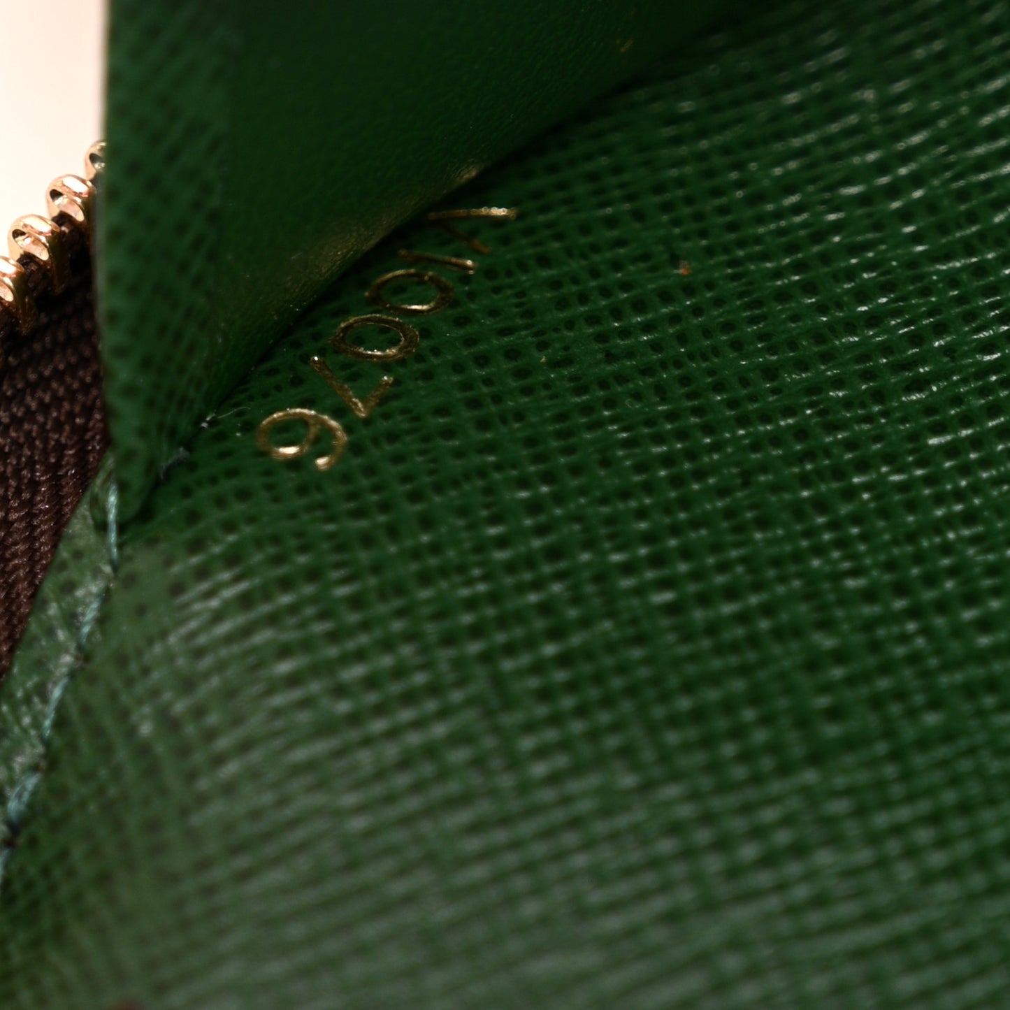 Monogram Groom Zippy Organizer Wallet Green