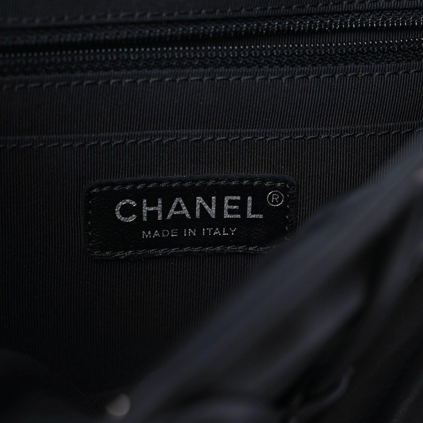 Calfskin Chevron Quilted Large Urban Spirit Backpack Black