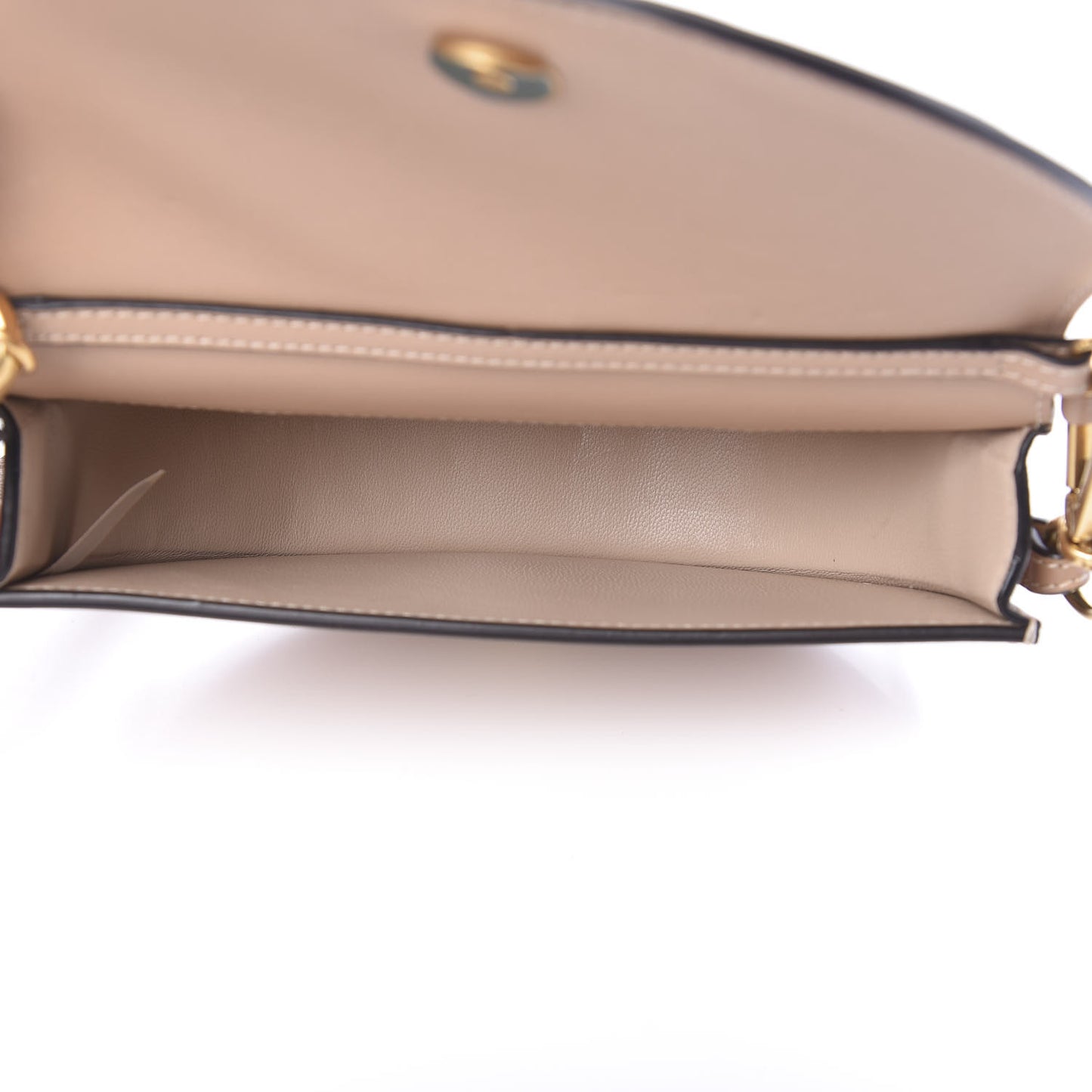 Calfskin Small Nile Bracelet Minaudiere Bag Brown