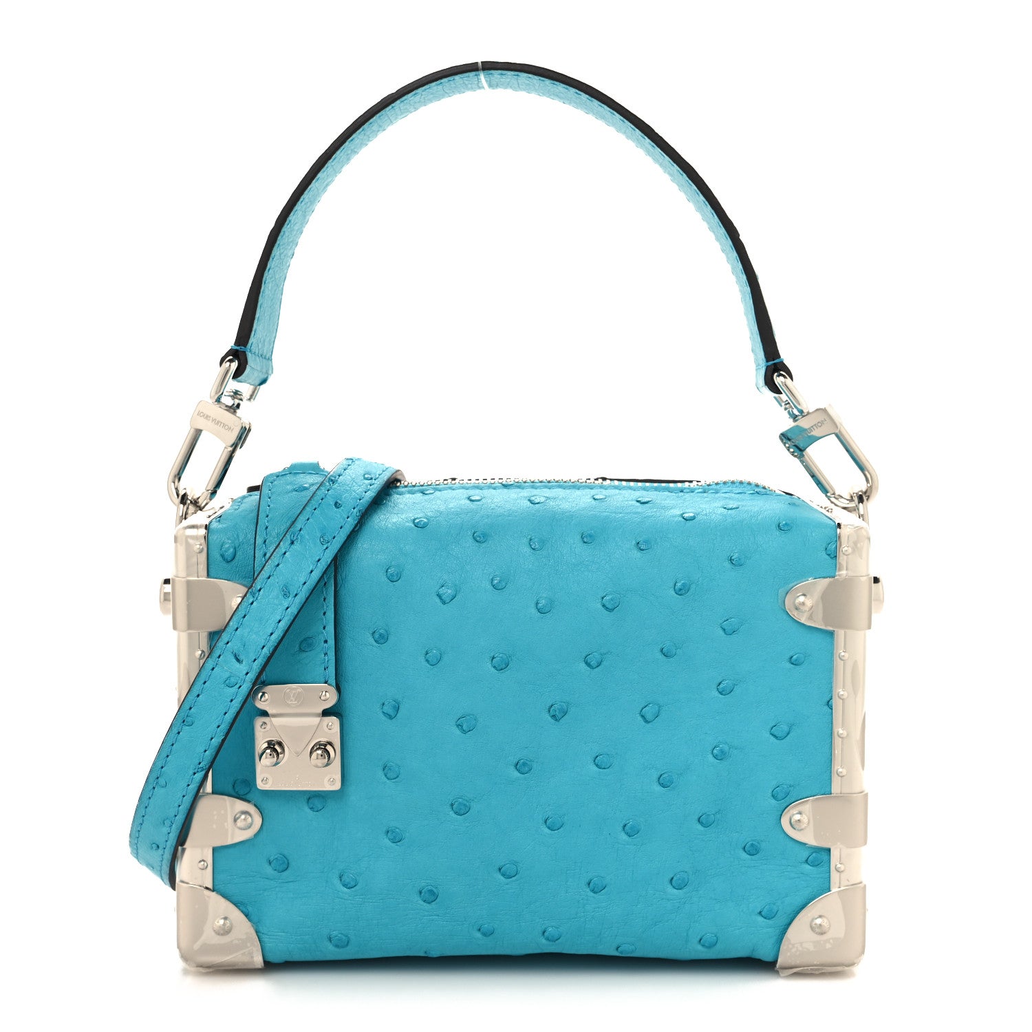 Louis Vuitton Ostrich Side Trunk PM Candy Blue 1 of 9