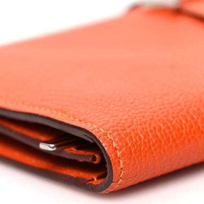 Hermes Chevre Mysore Bearn Gusset Wallet Feu 10 of 13