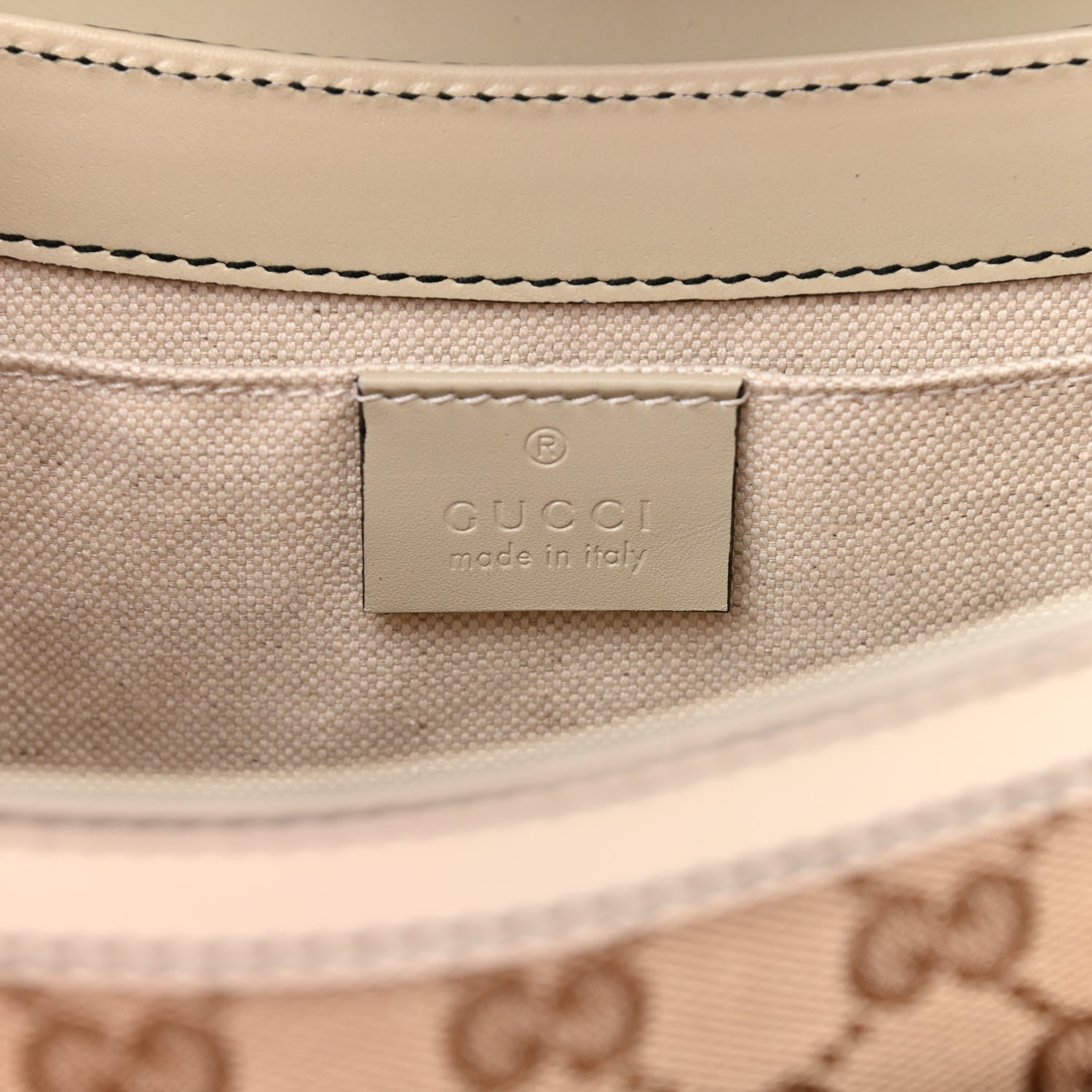 Gucci Monogram Margaux Calfskin Medium Emily Chain Shoulder Bag Beige Ebony Mystic White 6 of 10