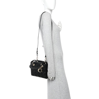 Christian Dior Lambskin Cannage Small Lucky Badges My Lady Dior Black 2 of 9