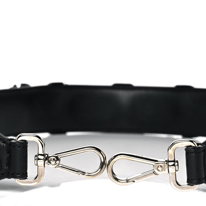 Fendi Vitello Dolce Nappa Patent Flowerland Studded Strap You Black 3 of 5