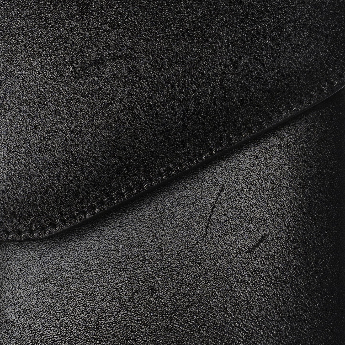 Shiny Calfskin Medium C Bag Black