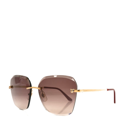Cartier Metal Panthere De Cartier Sunglasses A13F49JS Gold Red 1 of 7