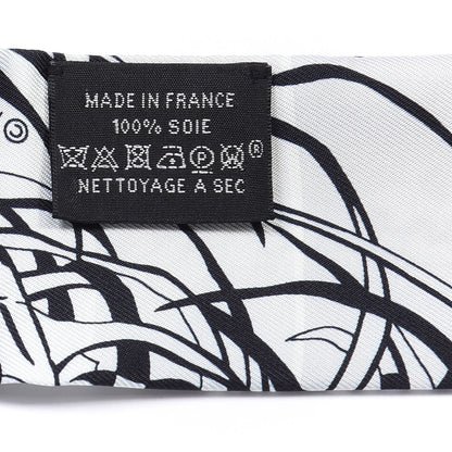 Hermes Silk Jungle Love Rainbow Twilly Gris Black White 3 of 4