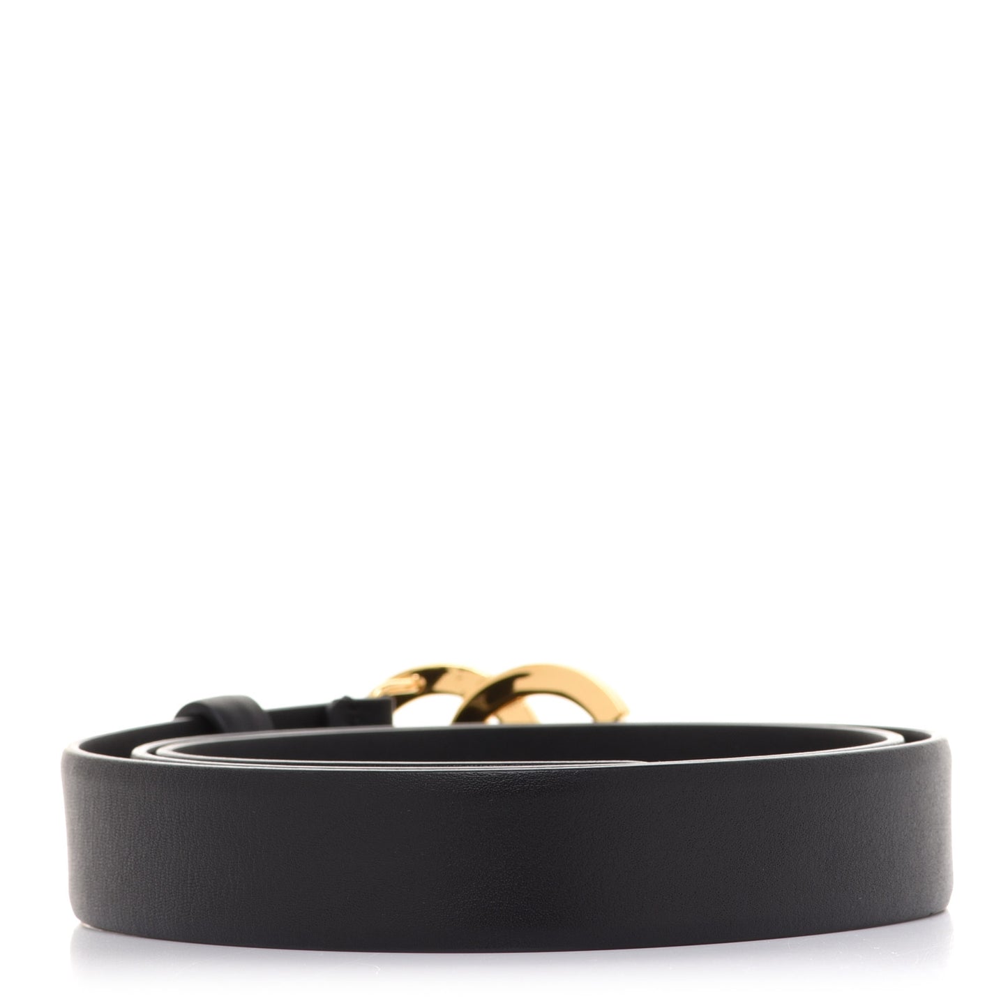Calfskin Paris Button CC Belt 80 32 Black