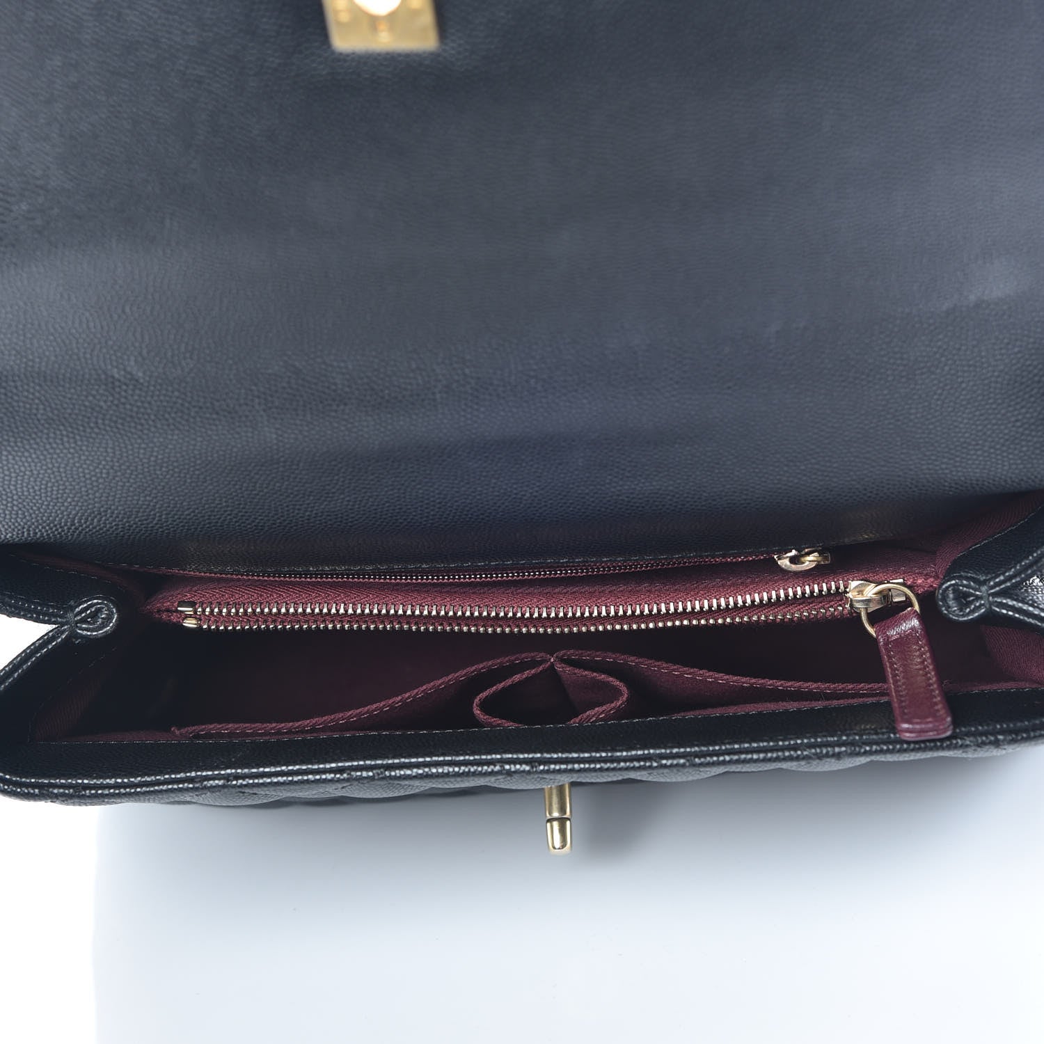Chanel Caviar Quilted Small Coco Handle Flap Black 7 of 9