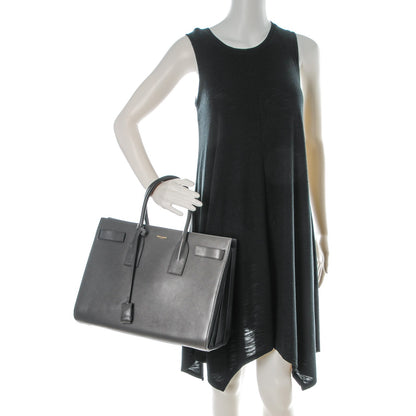 Saint Laurent Calfskin Large Sac De Jour Carryall Fog 2 of 12