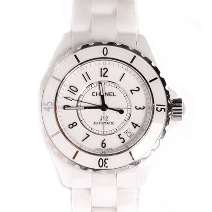 Chanel Stainless Steel Ceramic 38mm J12 Automatic Watch White 1 of 6