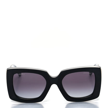 Chanel Acetate Rectangle Sunglasses 5435 Black 2 of 7