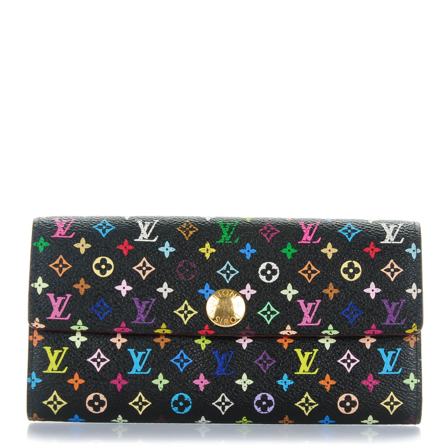 Louis Vuitton Monogram Multicolor Sarah Wallet Black 1 of 8