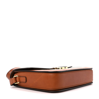 Celine Textile Natural Calfskin Large Triomphe Tan White 4 of 13