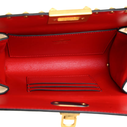 Valentino Garavani Grainy Calfskin Rockstud Clutch Light Ivory 5 of 13